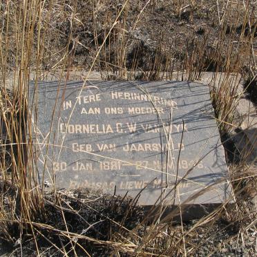 WYK Cornelia C.W., van nee VAN JAARSVELD  1881-1948
