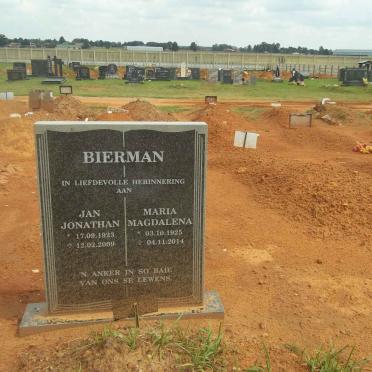 BIERMAN Jan Jonathan 1923-2009 &amp; Maria Magdalena 1925-2014