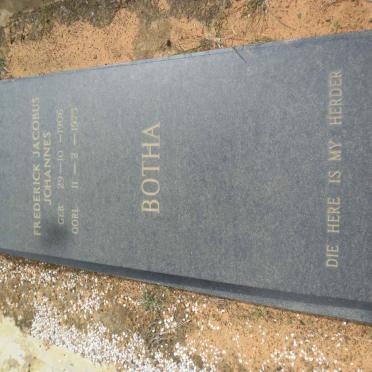 BOTHA Frederick Jacobus Johannes 1906-1975