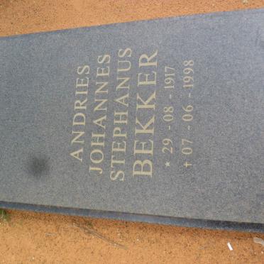 BEKKER Andries Johannes Stephanus 1917-1998