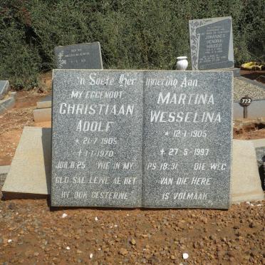 BEER Christiaan Adolf, de 1905-1970 &amp; Martina Wesselina 1905-1997