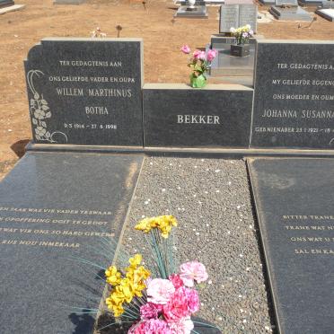 BEKKER Willem Marthinus Botha 1914-1998 &amp; Johanna Susanna NIENABER 1921-1981