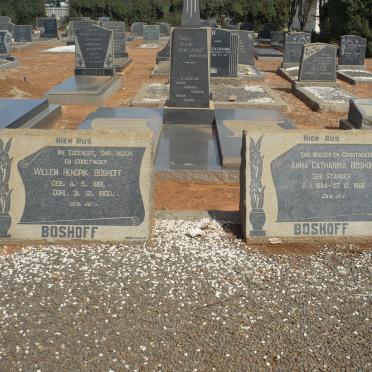 BOSHOFF Willem Hendrik 1881-1960 &amp; Anna Catharina STANDER 1884-1966
