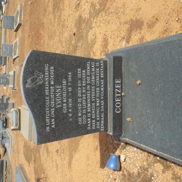 COETZEE Yvonne nee ROELOFSE 1936-1984