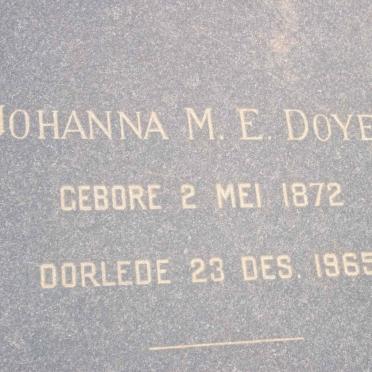 DOYER Johanna M.E. 1872-1965