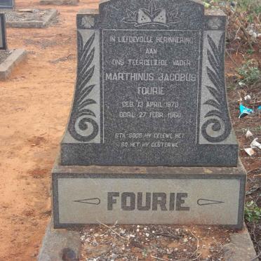 FOURIE Marthinus Jacobus 1870-1950