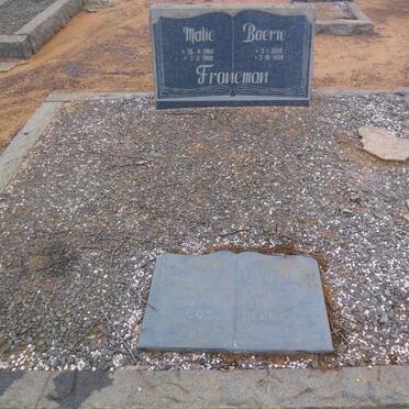 FRONEMAN Boerie 1888-1938 &amp; Malie 1902-1968 :: FRONEMAN John Bernard