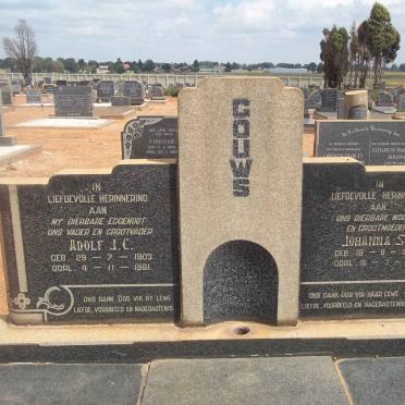 GOUWS Adlof J.C. 1903-1961 &amp; Johanna S. 1912-1996