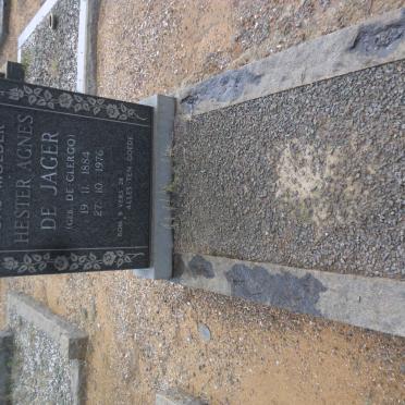 JAGER Hester Agnes, de nee DE CLERCQ 1884-1976