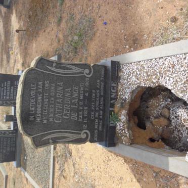 LANGE Catharina Gerdina, de nee V.D. MERWE 1926-1980