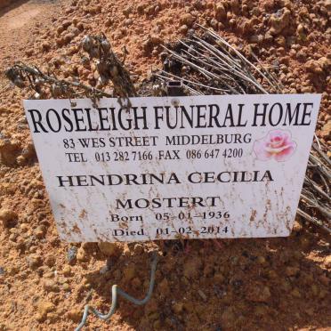 MOSTERT Hendrina Cecilia 1936-2014