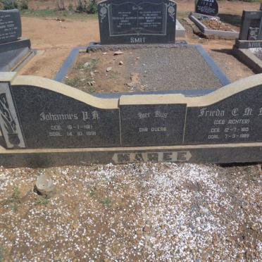 MAREE Johannes P.H. 1911-1991 &amp; Frieda C.M.M. RICHTER 1915-1989