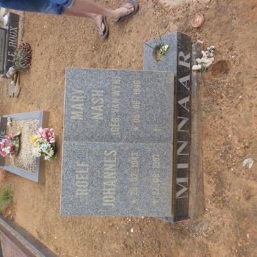 MINNAAR Roelf Johannes 1943-1997 &amp; Mary Nash VAN WYK 1946-