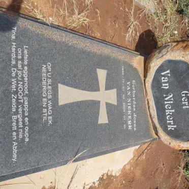NIEKERK Gerhardus Josua, van 1948-2003