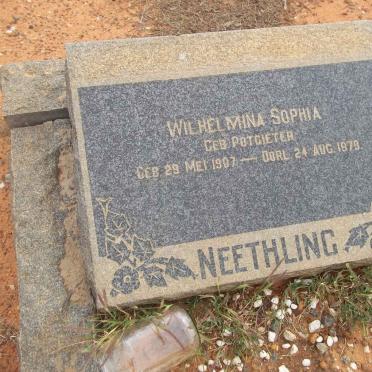 NEETHLING Wilhelmina Sophia nee POTGIETER 1907-1979