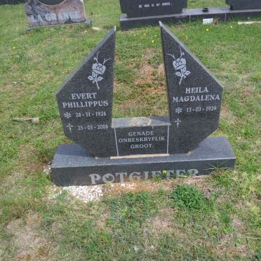 POTGIETER Evert Phillippus 1924-2008 &amp; Heila Magdalena 1929-