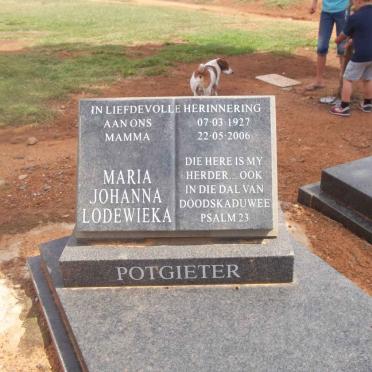 POTGIETER Maria Johanna Lodewieka 1927-2006