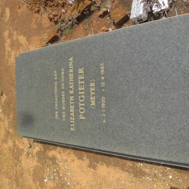 POTGIETER Elizabeth Katherina nee MEYER 1920-1985
