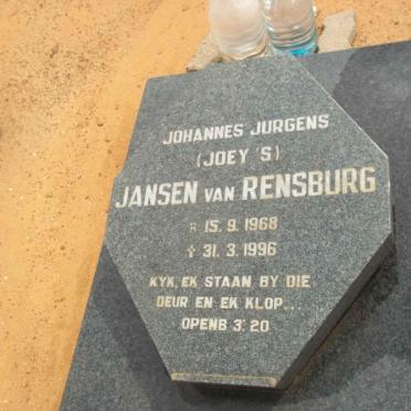 RENSBURG Johannes Jurgens, Jansen van 1968-1996