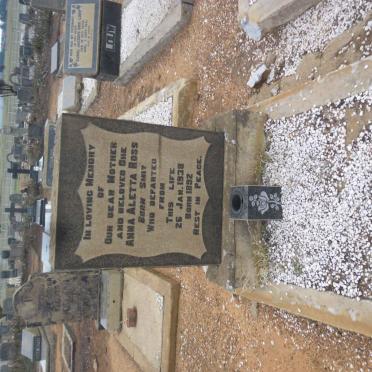 ROSS Anna Aletta nee SMIT 1892-1938