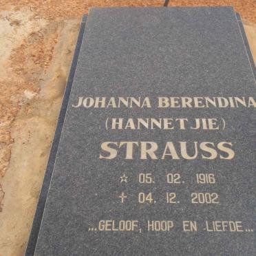 STRAUSS Johanna Berendina 1916-2002
