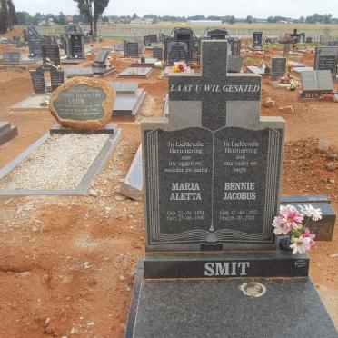 SMIT Bennie Jacobus 1952-2000 &amp; Maria Aletta 1954-1999