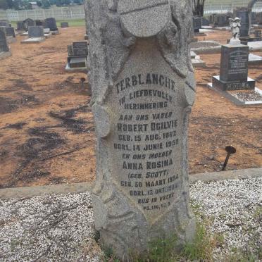 TERBLANCHE Robert Ogilvie 1882-1950 &amp; Anna Rosina SCOTT 1894-1984