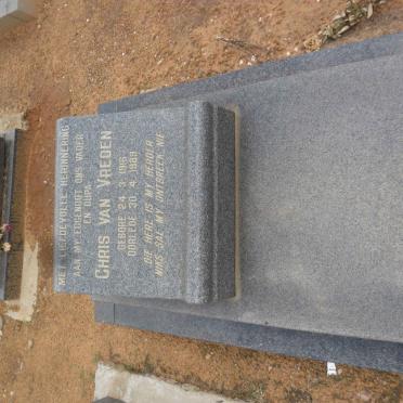 VREDEN Chris, van 1916-1989