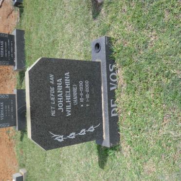 VOS Johanna Wilhelmina, de 1930-2000