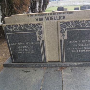 WIELLIGH Marthinus Wilhelmus, von 1877-1954 &amp; Elizabeth Hendriena DE JAGER 1882-1959