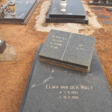 WALT Elma, van der 1953-1996