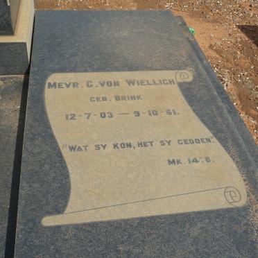 WIELLIGH C., von nee BRINK 1903-1961