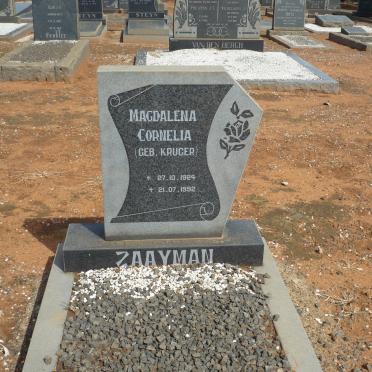 ZAAYMAN Magdalena Cornelia nee KRUGER 1924-1992