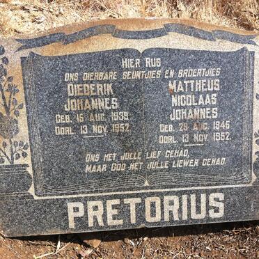 PRETORIUS Diederik Johannes 1939-1952 :: PRETORIUS Mattheus Nicolaas Johannes 1945-1952