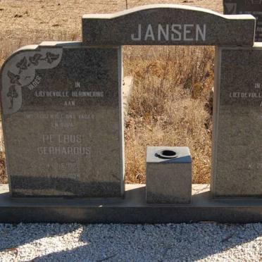 JANSEN Petrus Gerhardus 1922-1994 &amp; ? 1927-