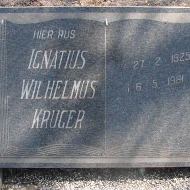 KRUGER Ignatius Wilhelmus 1925-1981