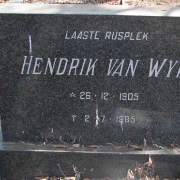 WYK Hendrik, van 1905-1985
