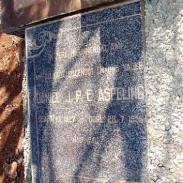 ASPELING Daniel J.P.E 1927-1955