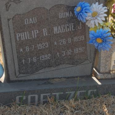 COETZEE Philip R. 1923-1992 &amp; Maggie J. 1899-1992