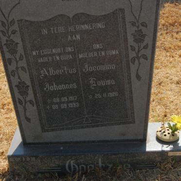 COETZEE Albertus Johannes 1917-1993 &amp; Jacomina Louisa 1926-