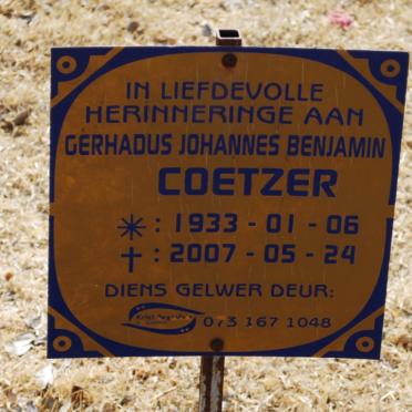 COETZER Gerhardus Johannes Benjamin 1933-2007