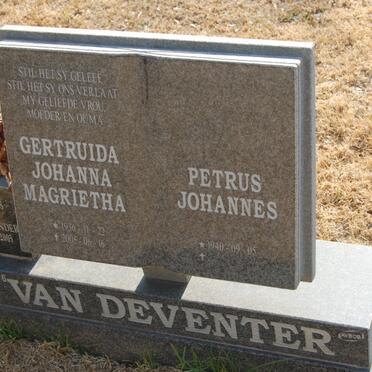 DEVENTER Petrus Johannes, van &amp; Gertruida Johanna Magrietha