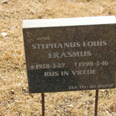 ERASMUS Stephanus Louis 1958-1998