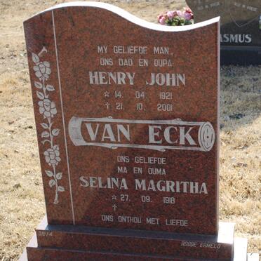 ECK Henry John, van 1921-2001 &amp; Selina Magritha 1918-