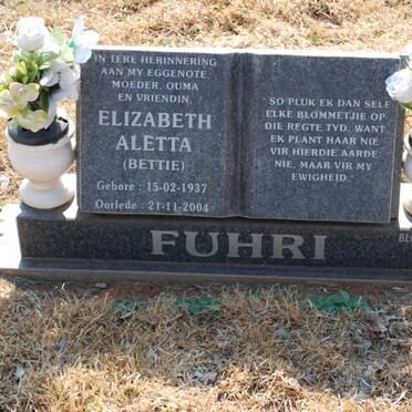 FUHRI Elizabeth Aletta 1937-2004