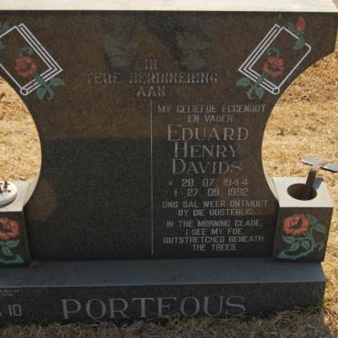 PORTEOUS Eduard Henry Davids 1944-1992