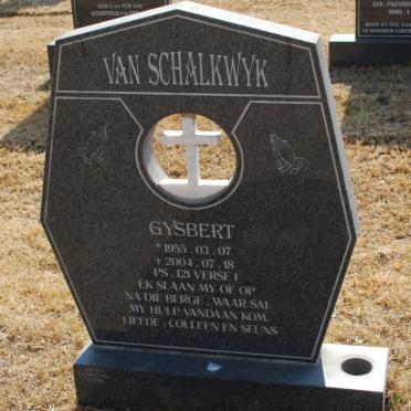SCHALKWYK Gysbert, van 1955-2004