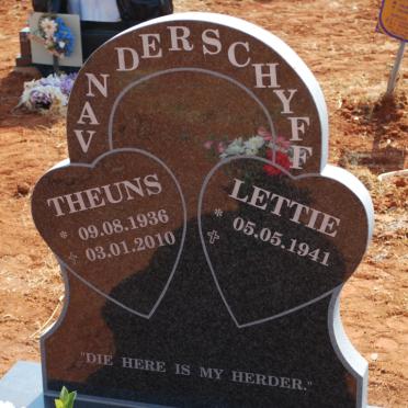 SCHYFF Theuns, van der 1936-2010 &amp; Lettie 1941-