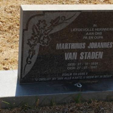 STADEN Marthinus Johannes, van 1924-1997