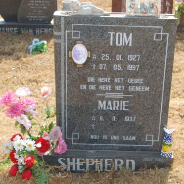 SHEPHERD Tom 1927-1997 &amp; Marie 1937-